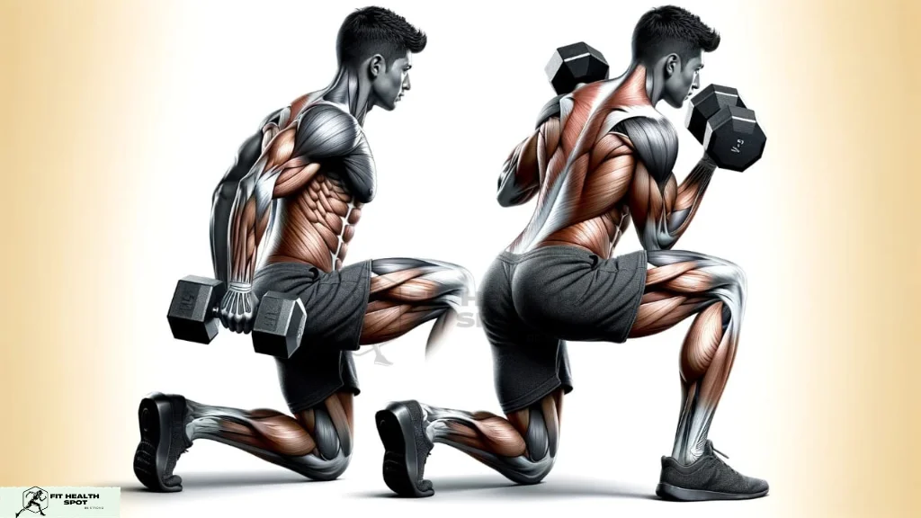 Illustration of a person performing Dumbbell Iso Hold Row, depicting the proper hold position and back muscle engagement.